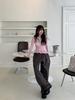 Korean Style 2026 Spring/Autumn Lace Trim Sheer Long Sleeve Women's Top
