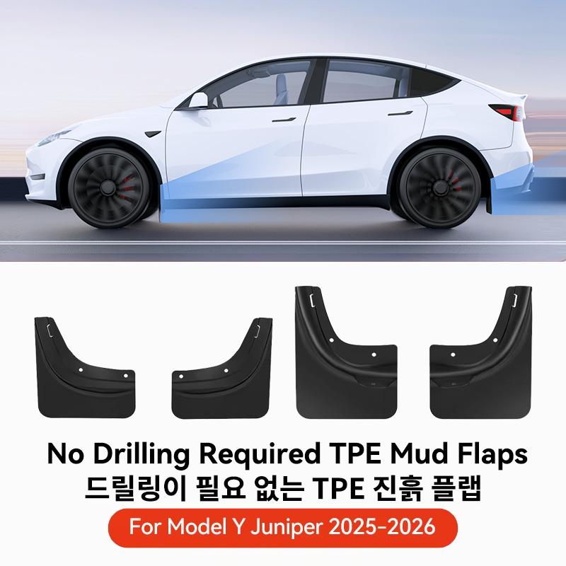 YZ Voor Tesla Model 3/Y/YL Highland Juniper 2021-2026 Voor Achterwiel Spatlappen Tesla Voor Achter Spatbord Beschermer Accessoires