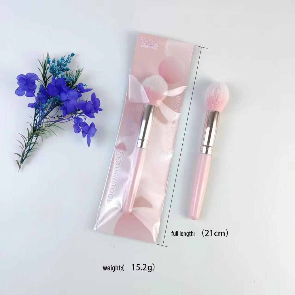 High-value Pink Soft Blush & Foundation Brush - Flame Design, Non-stick Makeup Tool