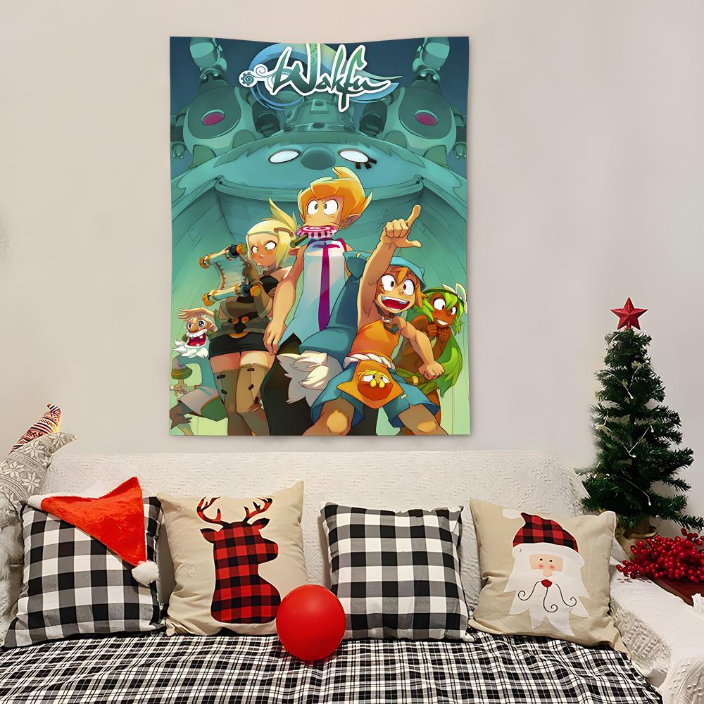 

Pretty Video Game Wwakfu Tapestry Decoration Art Microfiber Background For Bedroom Living Bar Garden Outdoor Festival 74x94cm(29x37in)