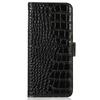 Genuine Cow Leather Phone Case for OnePlus Ace 5 Pro 5G/Ace 5 5G/13R 5G Crocodile Texture Phone Wallet Cover