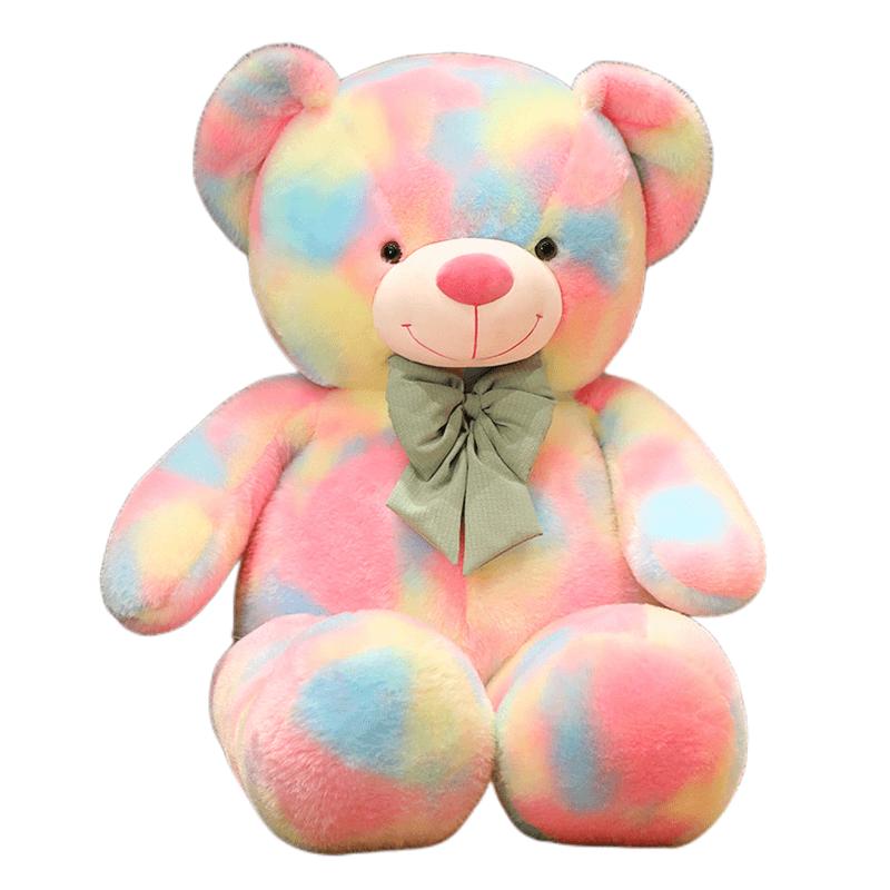 Giant American Bear Plush Doll Soft Animal Colorful Bear Stuffed Toys Kids Valentine Lover Birthday Gift