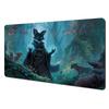 Magic Black Cat And Crystal Ball Mtg Playmat Magic Card Battle Mat 35x60cm Tapete Magic Mtg Nonslip Durable Stitched Edge