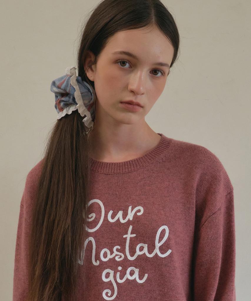 Ournostalgia Big Lace Check Scrunchie_4Color(O25-Acc04)