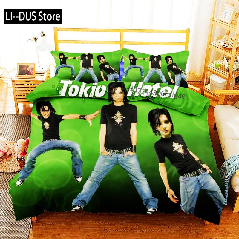Rock Band Tokio Hotel3D Print Bedding Set Duvet Covers Pillowcases One Piece Comforter Bedding Sets Bedclothes Bed K581