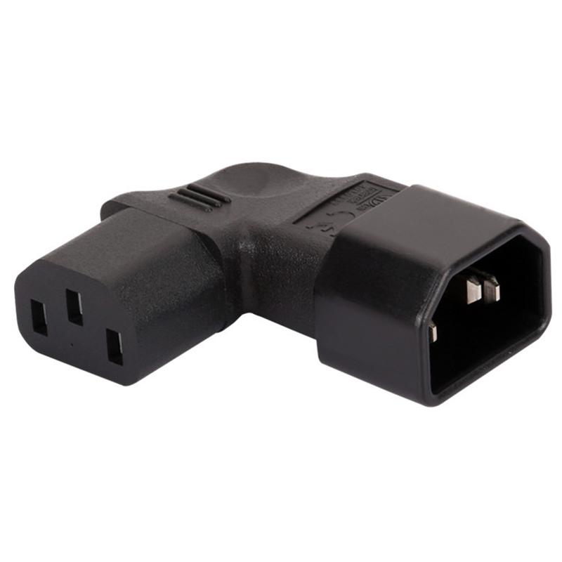 

3Pin Male To Female Extend 90 Degree Down Up Angle Ac Converter Iec 320 C14 To C13 Left Right Angle Ac Adapter Iec 320