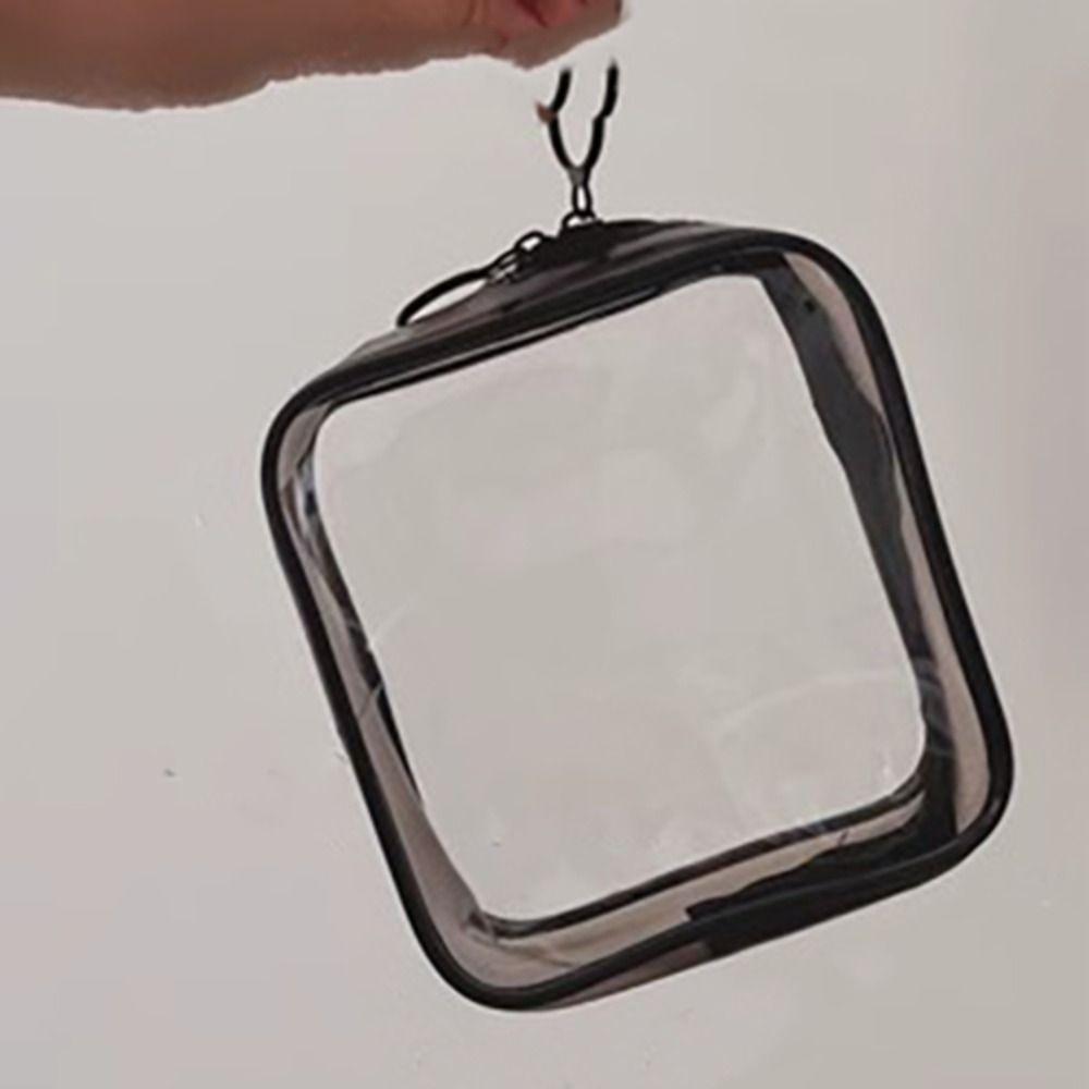 

PVC Doll Display Bag with Zipper Cosmetic Bag Fashion Transparent Makeup Bag Mini Bag Accessories small чёрный