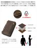 Whatna Natural Cowhide Leather Mini Second Bag for Men, Handbag, Wallet, Clutch Bag with RFID Protection, Coin Purse, Bill Compartment, Card Slots,