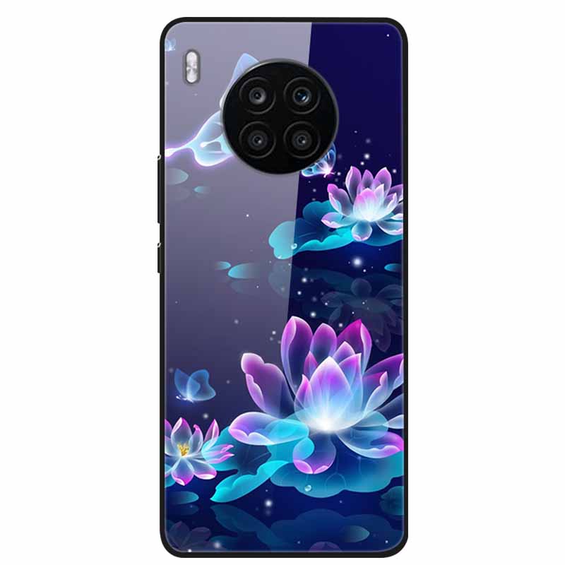 Tempered Glass Cases For Honor 50 Lite Covers Protective Fashion Hard Back Cover for Huawei Honor 50 Lite Phone Cases 50Lite Bag