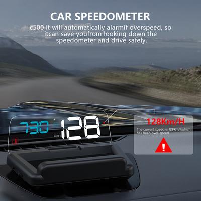 ZQKJ C500 HUD Car OBD2 Head Up Display Speedometer Projector EOBD Automobile Digital On Board Computer Water Temperature Gauges