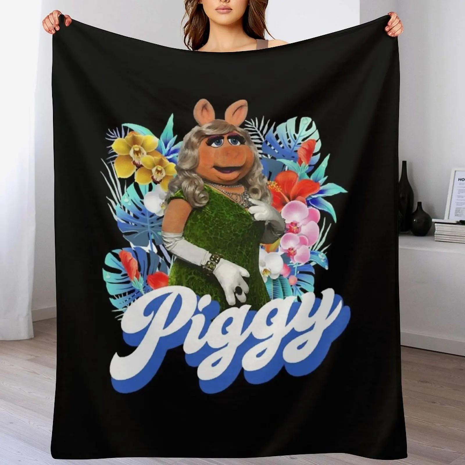 Miss Piggy Throw Blanket Fuzzy Plush Throw Blanket for Sofa Chair 102x76cm(40x30in)