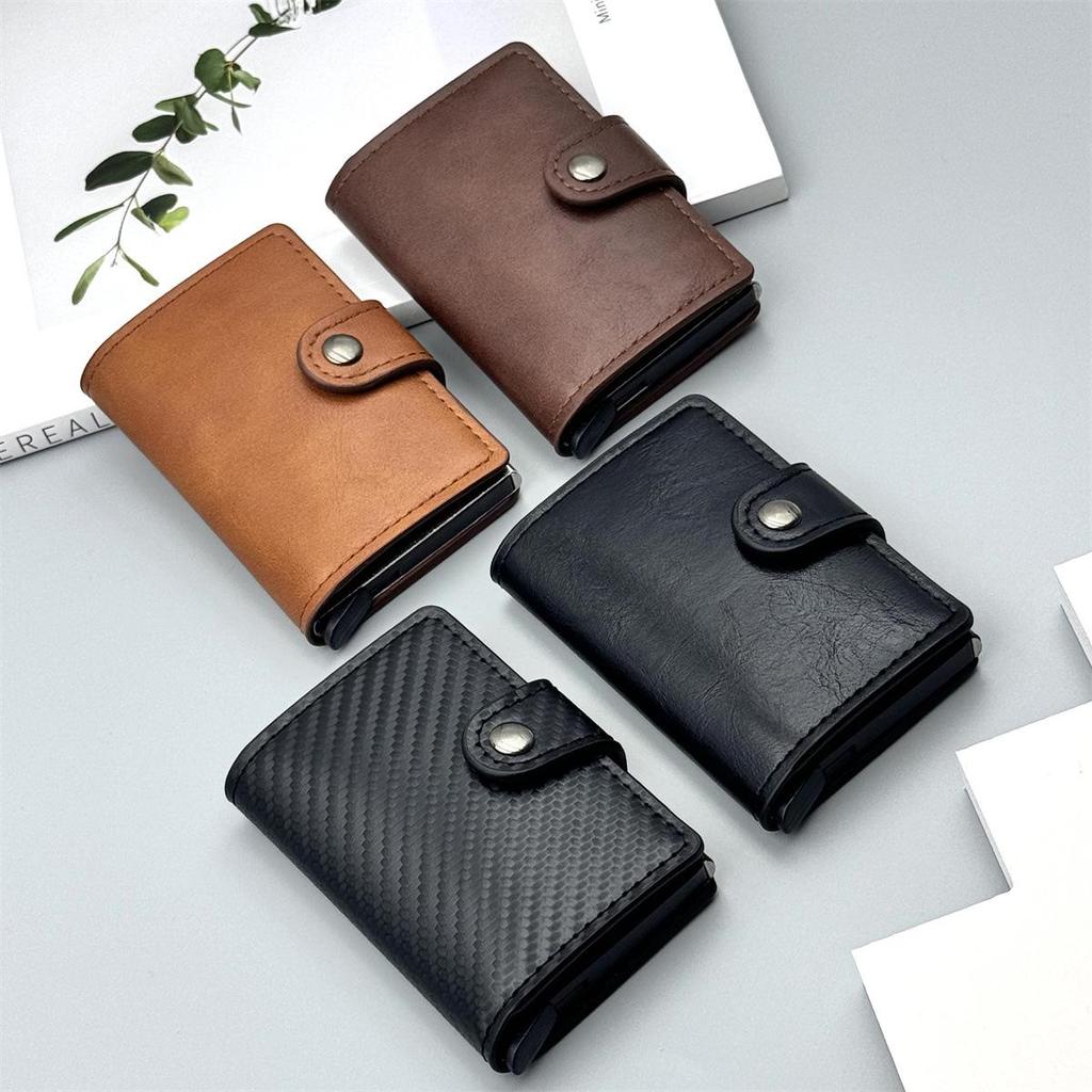 RFID Anti-Theft Pop-Up Card Holder - Large Capacity, Automatic, Anti-Magnetic