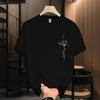 Women Men Cotton T Shirt Round Neck Short Sleeve Print Casual T-shirts