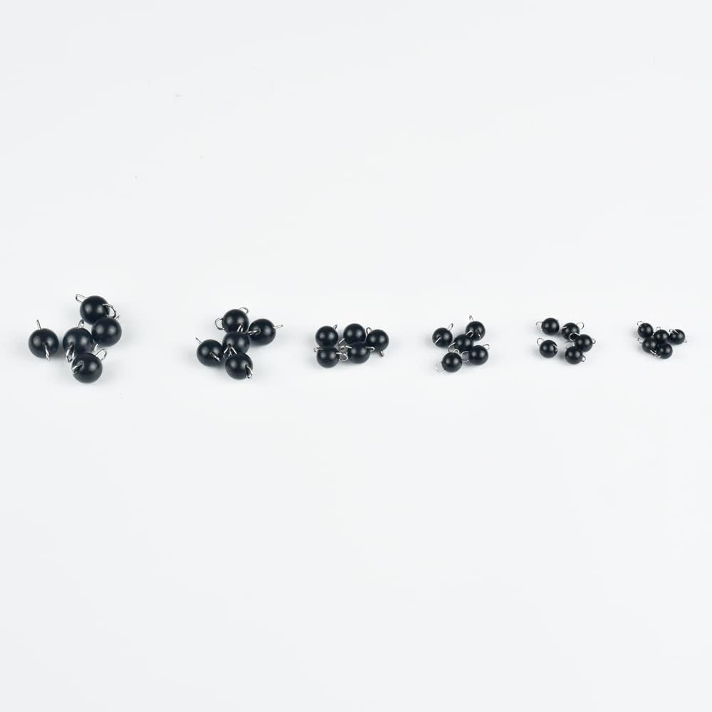 10Pcs Tungsten Cheburashka Weights Fishing Sinkers, 1~30g Tungsten Cannonball Jig Head Fishing Weights Tungsten Cheb Rig Weights, Black