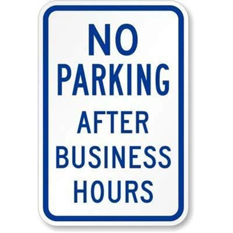 Vintage No Parking Anytime Metal Tin Signs Posters Plaque Iron Painting Decoration for Garage Outdoors Home Club Bar Wall Decor