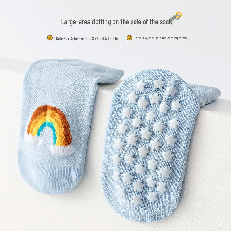 Breathable Non-Slip Baby Floor Socks for Spring/Summer - Infant Indoor Walking Cold Protection