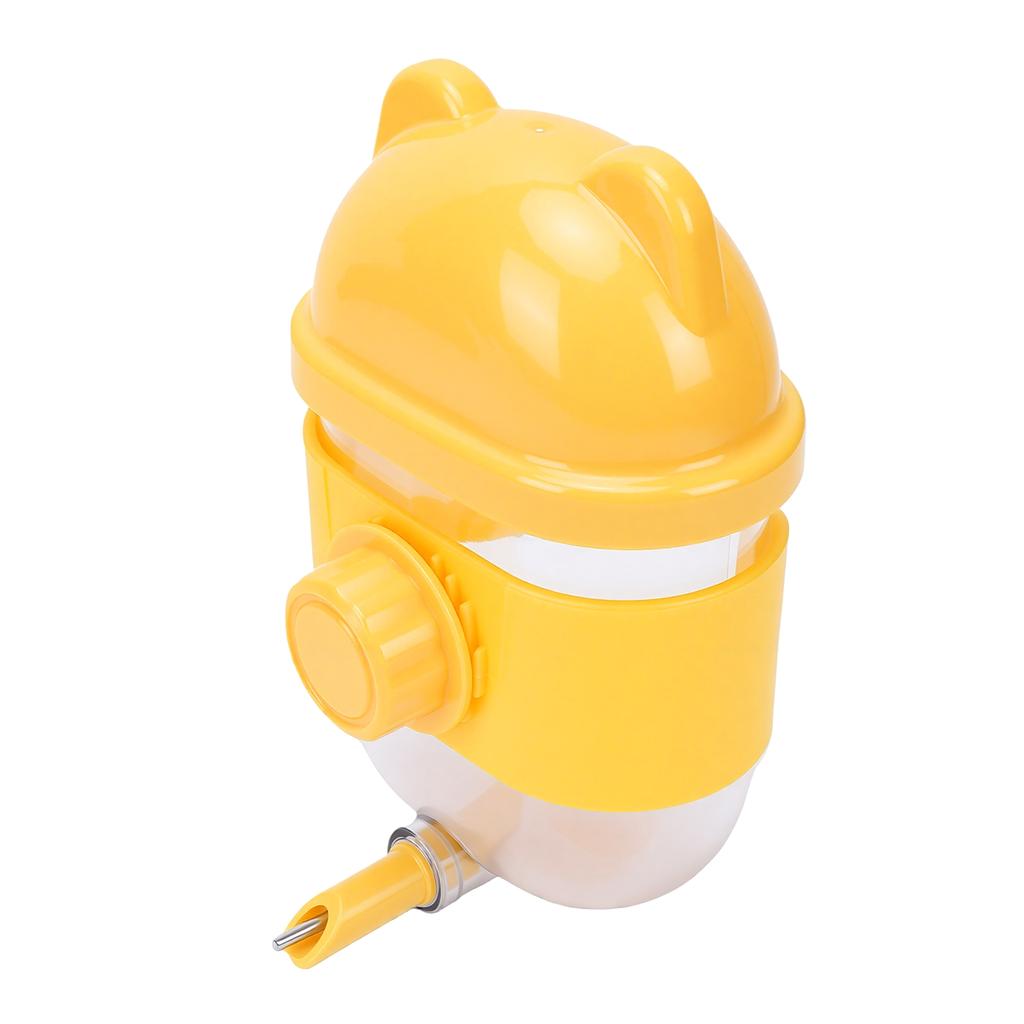 Small Animal Hanging Water Dispenser 330ml Automatic Water Bottle for Rabbits Birds Guinea Pigs Ferrets Parrots Yellow