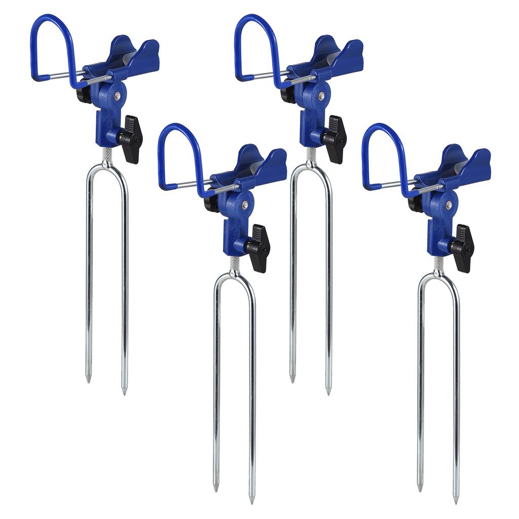 4pcs 360 Degrees Adjustable Detachable Stainless Steel Rod Holder Fishing Pole Stand