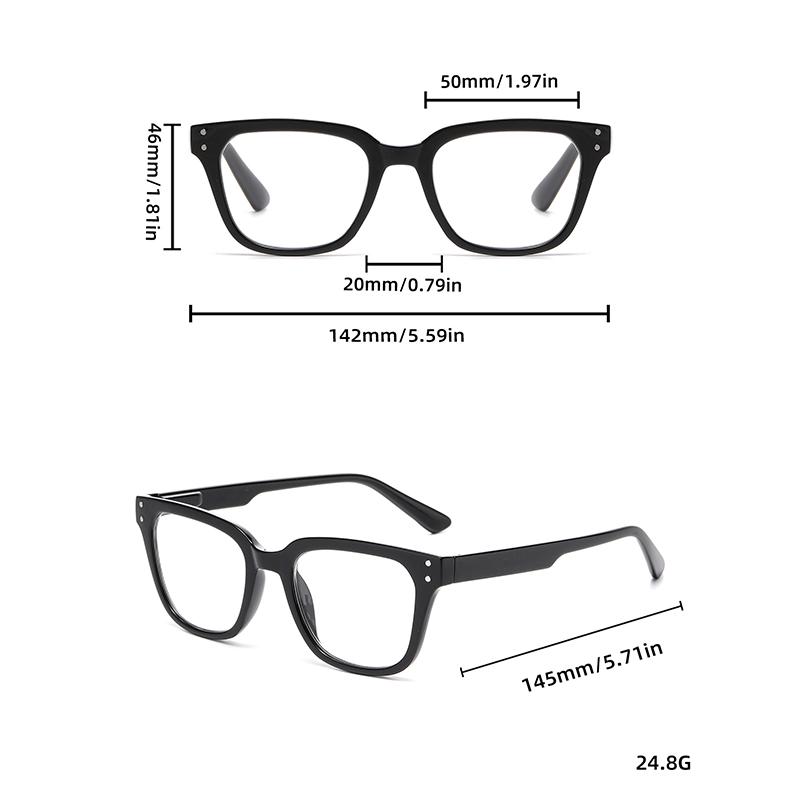 2/3PCS New Trendy Reading Glasses High-end Simple Square Frame Ultra-light Reading Glasses For Men And Women