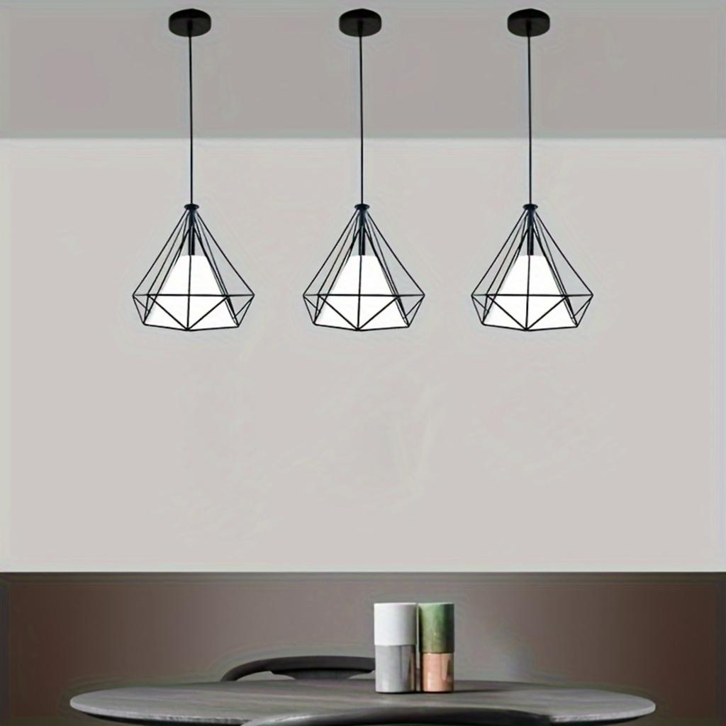 New Stylish Contemporary Modern Iron Art Cage Pendant Light Chandelier with Adjustable Hanging Height - Industrial Chic Decor Ac