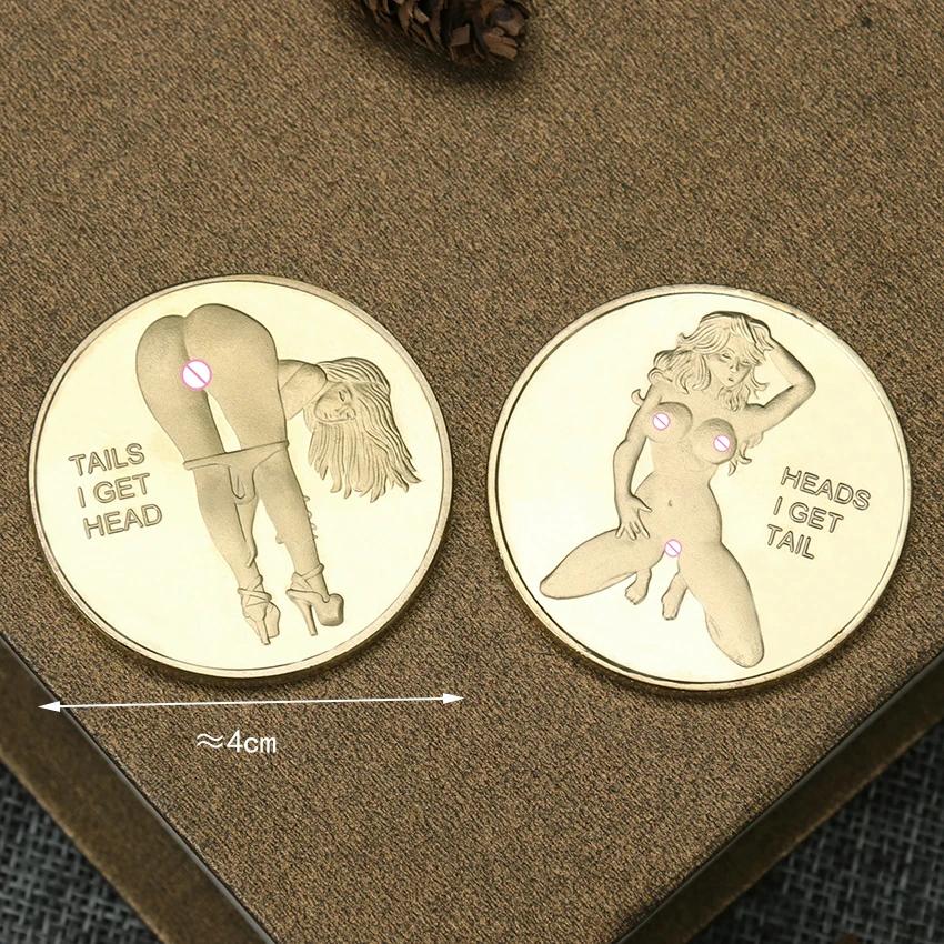 REPLICA 1PC Sexy Woman Coin Get Commemorative Coin New Adult Challenge Plated Art Lucky Girl Tourism Travel Gift