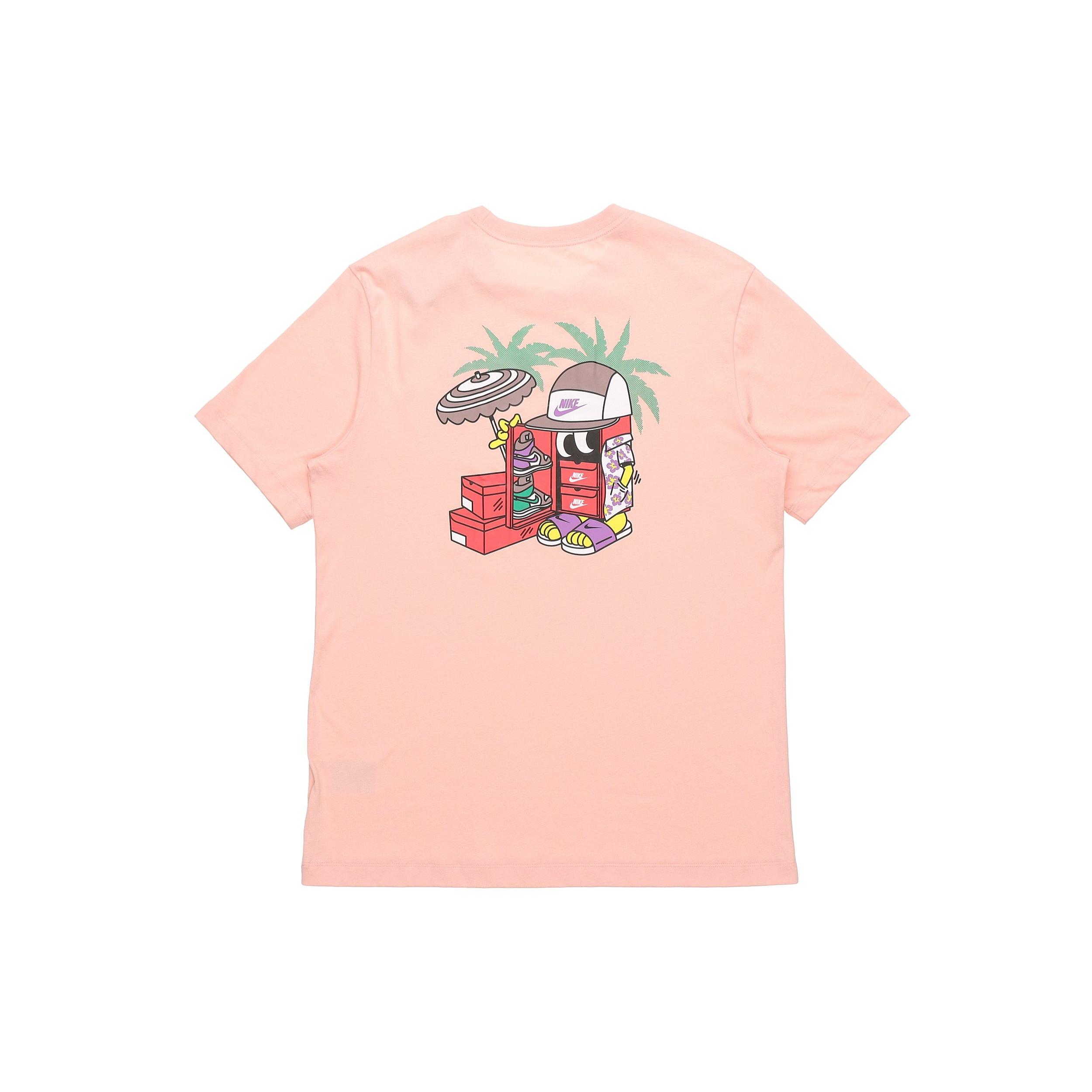 Nike Sportswear Shoe Cartoon Printing Sports Round Neck Short Sleeve Pink Men s DD1261-800 XL