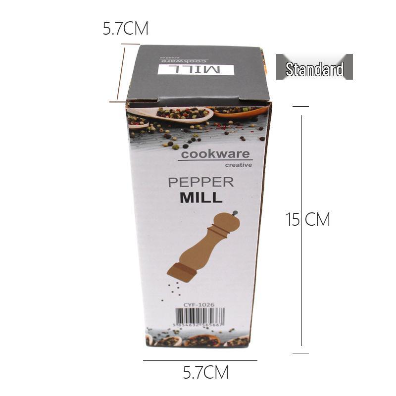 Oak Pepper Grinder - Manual Spice Grinder for Pepper, Star Anise, Coarse Salt, Cumin with Ceramic Core