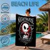 Skull Jack Artwork Printed Microfiber Beach Towel, Soft And Absorbent, Quick-Dry, Ideal for Summer Travel, Beach Essential, Swimming Pool