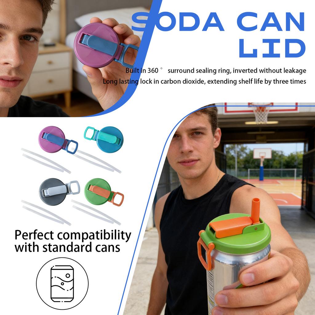 Coperchio di Plastica per Lattina con Cannuccia