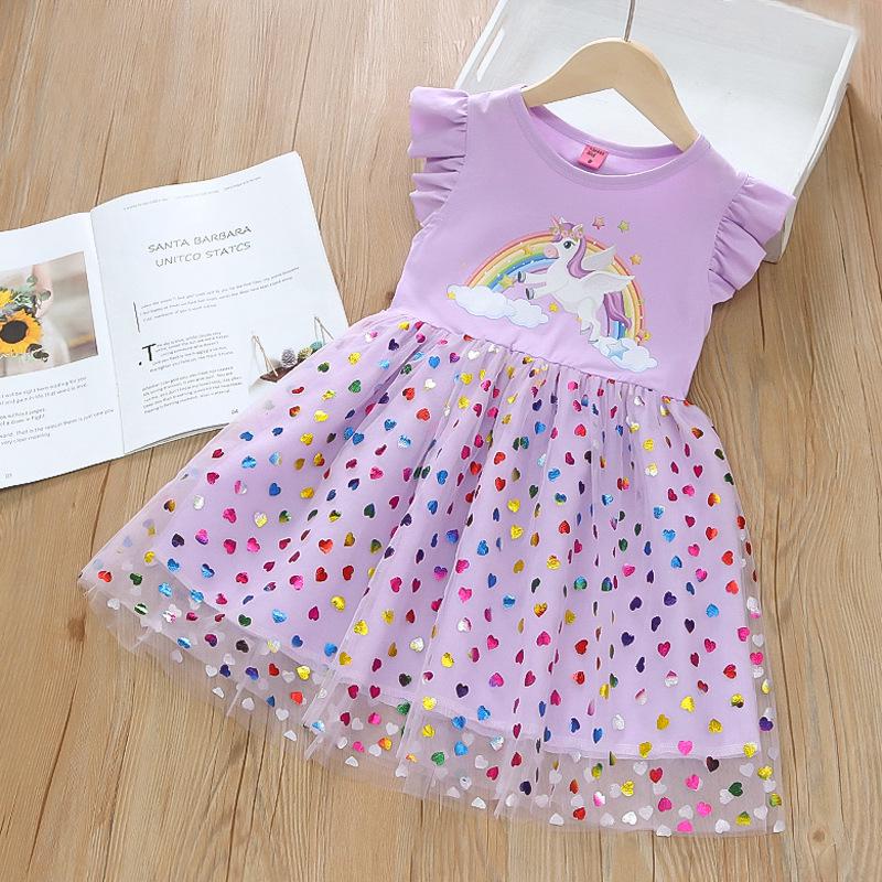 Girls' Summer Princess Cotton Mesh Dress - Fairy Style