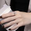  Sterling Silver Mermaid Tail Opening Rings Luxury Zircon Natural Moonstone Finger Ring for Women Girls Jewelry Gift