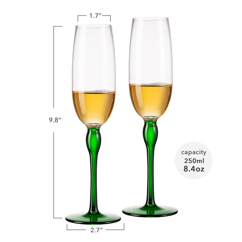 Vintage Champagne Goblet 8.4(fl.oz) Sparkling Wine Glasses Drink Ware Home Bar Suitable For Birthday Christmas And Wedding Gifts