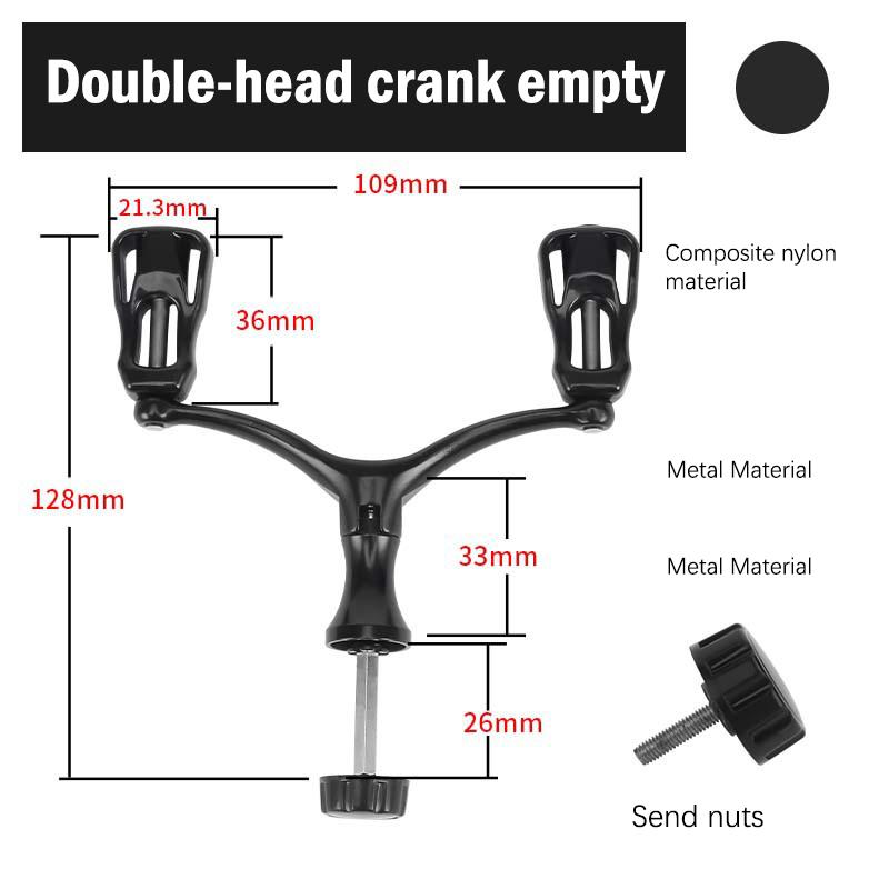 

1PC Spinning Reel Dual Handle Grip CNC Metal Rocker Arm EVA Knob Fishing Wheel DIY Modified Fishing Tackle Fishing Reel Tools чёрный