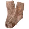 Fleece Thickened Floor Socks Warm Furry Plush Socks Autumn Winter Mid-tube Stockings  Women