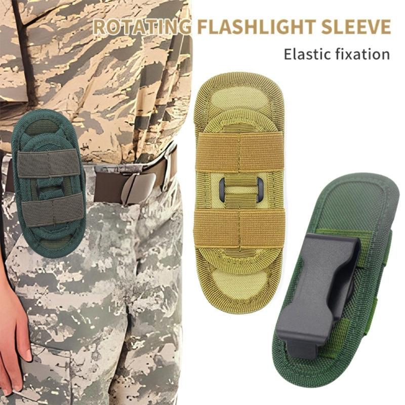 Tactic 360 Degree Flashlights Pouches LED Torches Holder Flashlights Bags Cover Hunting Torches Belt Mag Waist Pack