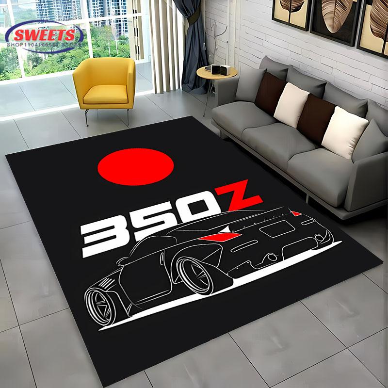 3D HD Printing Classic GTR Racing Car Area Rug,Carpet for Living Room Bedroom Sofa Doormat Decor Rug Non-slip Floor Mat Alfombra