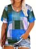 European And American Women'S Casual V-Neck Short-Sleeve Top
