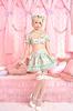 Clearstone SugarWhip Cosplay Halloween Pastel Flare China Dress for Women - Mint