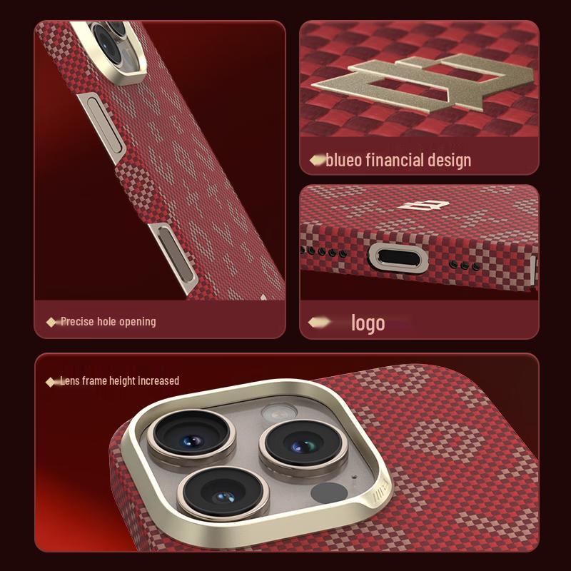 BLUEO Magnetic Kevlar Aramid Fiber iPhone Case