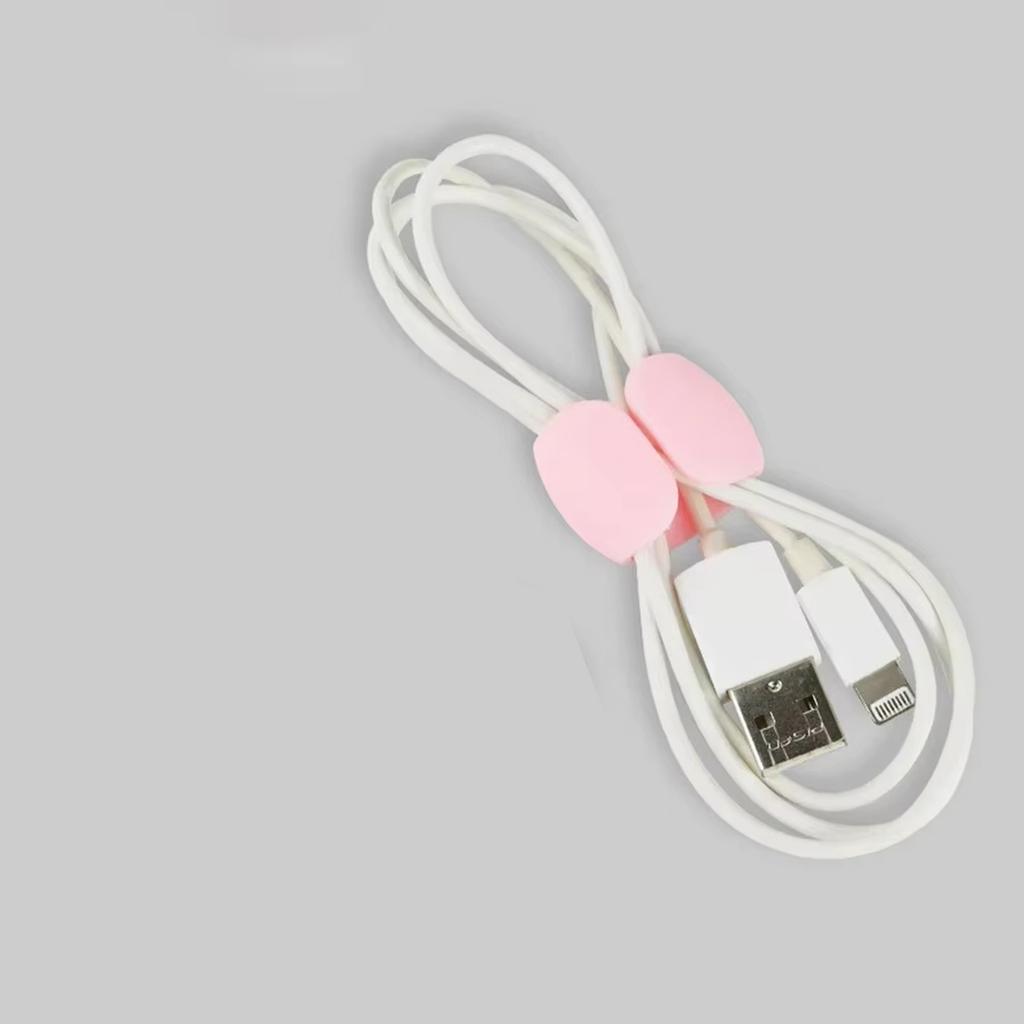 Cable Fashion Round Clip USB Charger Holder Desk Tidy Organiser Wire Cord for Desktop Cable Fixed