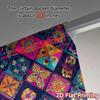 2pcs   2D FLAT PRINTING Curtains (Without Rod) Colorful Mosaic Creative Chic Curtains Polyester Curtains Festive Decorative for