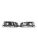2PCS Black Front Bumper Foglight Grille Grill Fit   A4 S4 B9 2016-2019