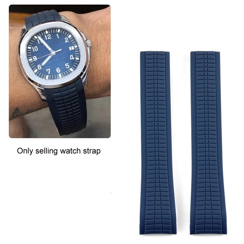Hochwertiges Weiches Gummi-Uhrenarmband Aquanaut Passend Für Patek Philippe Silikon 5164A 5167A 5168A Faltschließe Uhrenarmband 21mm