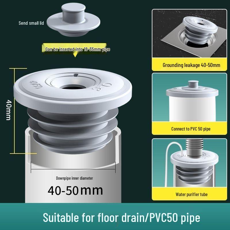 Silicone Kitchen Drain Seal for Washing Machine - Odor-Resistant Plug & Cover Ring