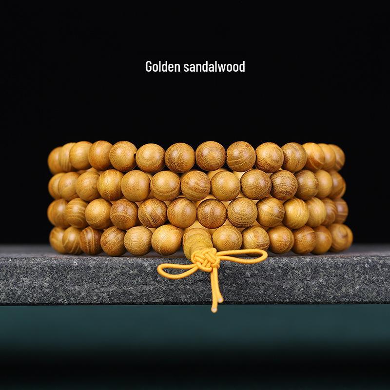 Buddhist 108 Beads Bracelet: Red Sandalwood, Green Sandalwood, Ebony Wood Rosary Necklace