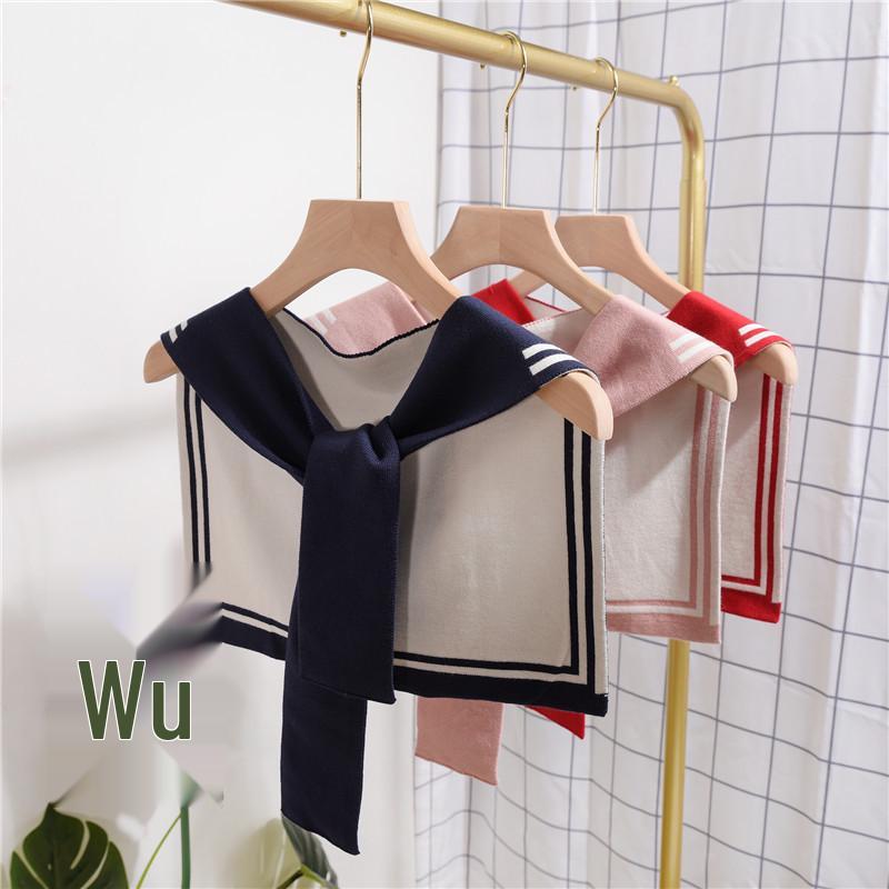 Navy Style Knitted Knot Scarf & Shawl for Women - Autumn/Winter Outerwear