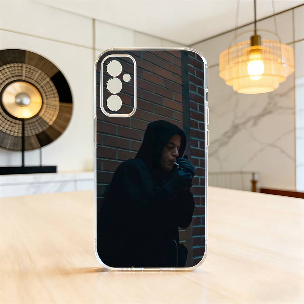 

Mr R-Robot F-Fsociety Phone Case Transparent Silicone Soft For SamsungA10,12,20,21S,30,31,40,50,51,52,70,71 Samsung a714g