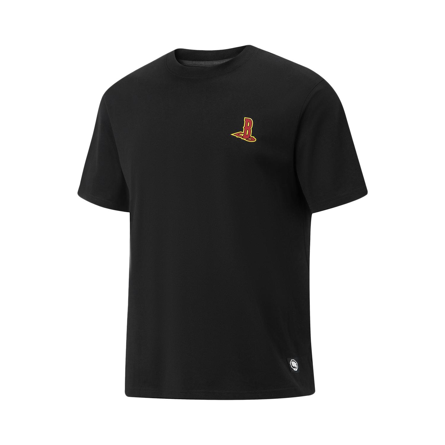 

Li Ning Basketball Series Breathable Loose Fit Short Sleeve T-Shirt With Back Lettering Men tops AHSW001-4 3XL