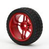4PCS Aluminum Alloy 110 RC Car Tire Tyre Remote control Car Wheel Hub ReplacementRed