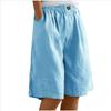 Cotton and Linen Shorts, Women's Summer Clothes, Women's Five-point Pants, Loose High-waisted Women's Trousers